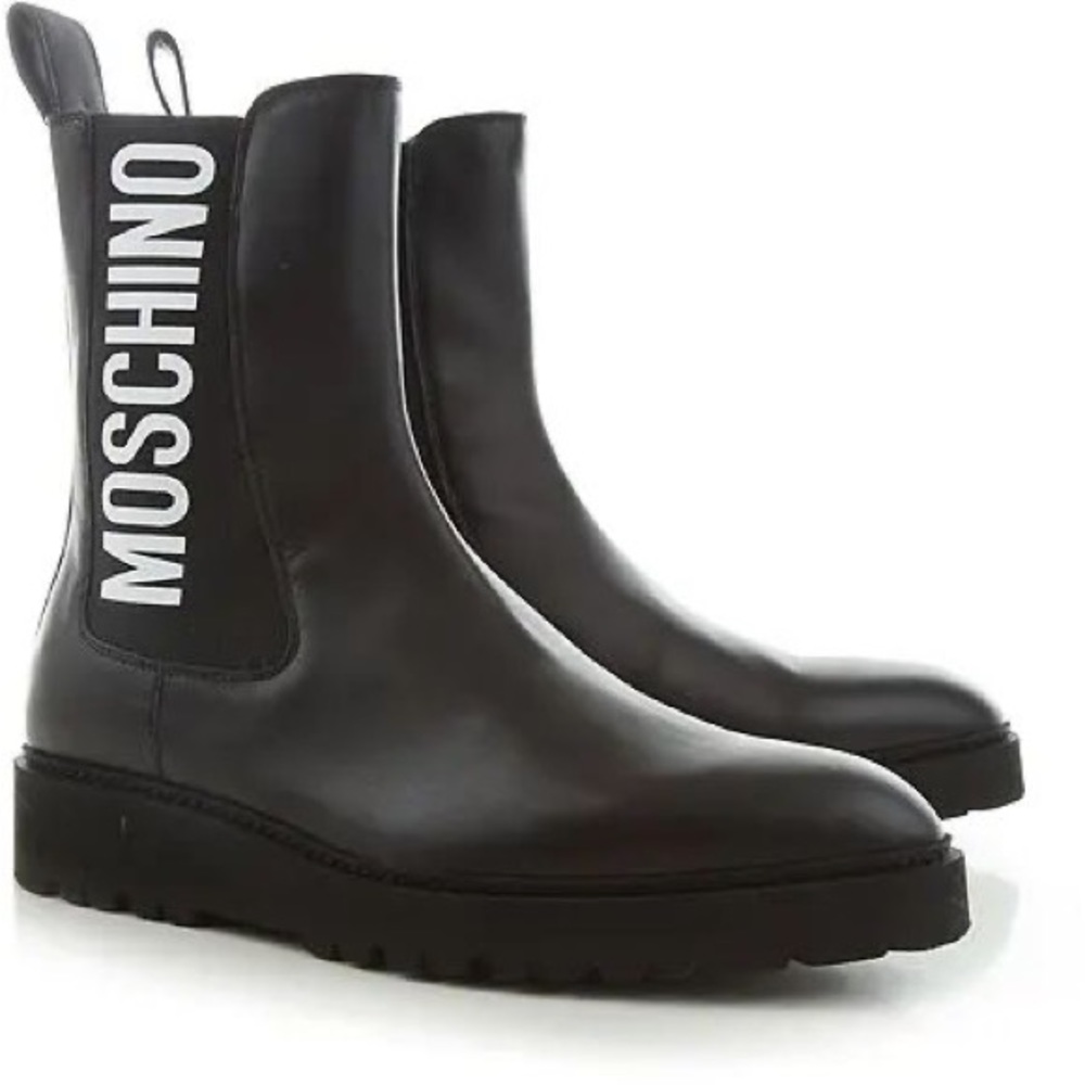 MOSCHINO Men’s Logo Chelsea Boots size 43